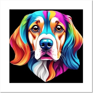 Geometrical Dog, vibrant, calm brown eyes #5 Posters and Art